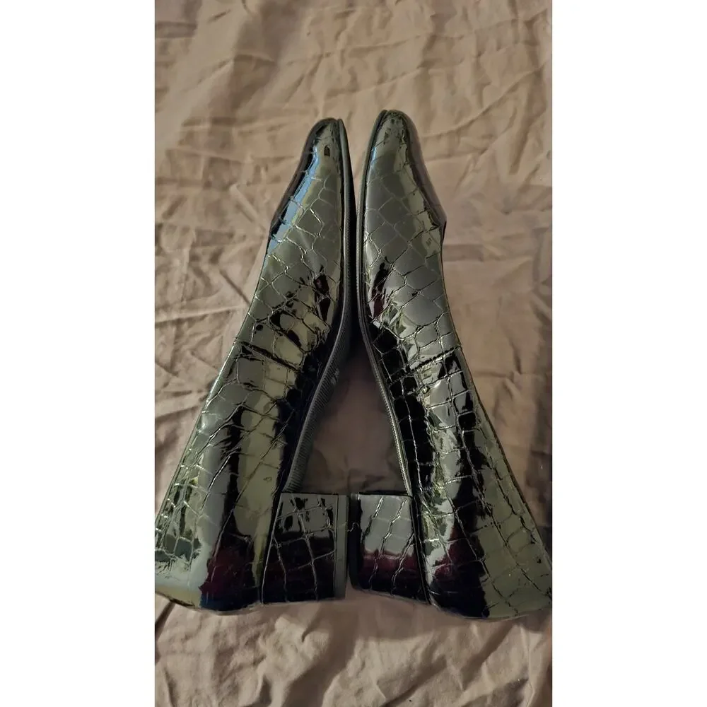 NWOB Mark Klemp Croc Embossed Pump Slip on Size 11